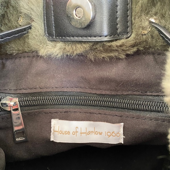 NWT House of Harlow Hunter Green Fur Handbag with Card Case Crossbody/Shoulder - Picture 8 of 15